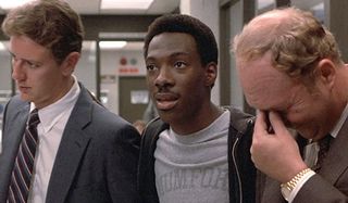 Judge Reinhold, Eddie Murphy and John Ashton as cops in Beverly Hills Cops