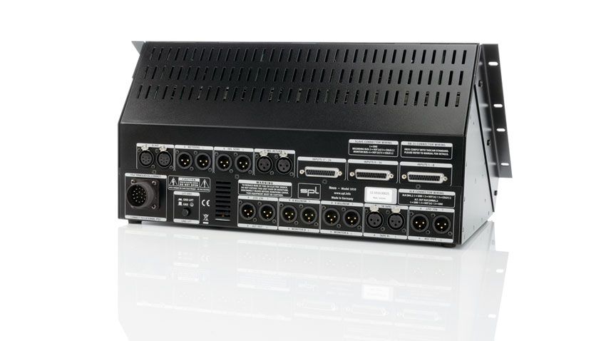 Channel inputs are handled by three 25-pin D-Sub (Tascam protocol) connectors and all stereo ins and outs are XLRs