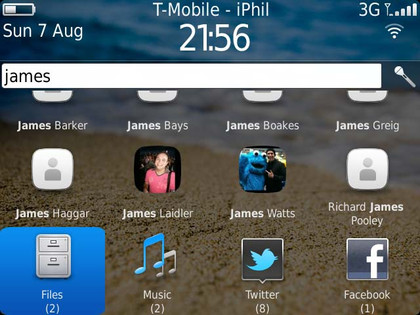 BlackBerry bold 9900: search