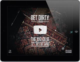 The interactive tablet gig guide for Converse promoted a series of special one-off gigs at famous London venue The 100 Club.