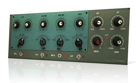 SonEQ combines emulations of the Pultec EQP-1A, Manley Massive Passive, API 550B and Neve 1073 in one interface