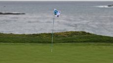 An AT&T Pebble Beach Pro-Am flag