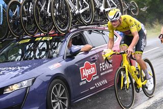 Tour de France 2021 - 108th Edition - 8th stage Oyonnax - Le Grand-Bornand 150,8 km - 03/07/2021 - Mathieu Van Der Poel (NED - Alpecin-Fenix) - photo Gregory Van Gansen/PN/BettiniPhotoÂ©2021 