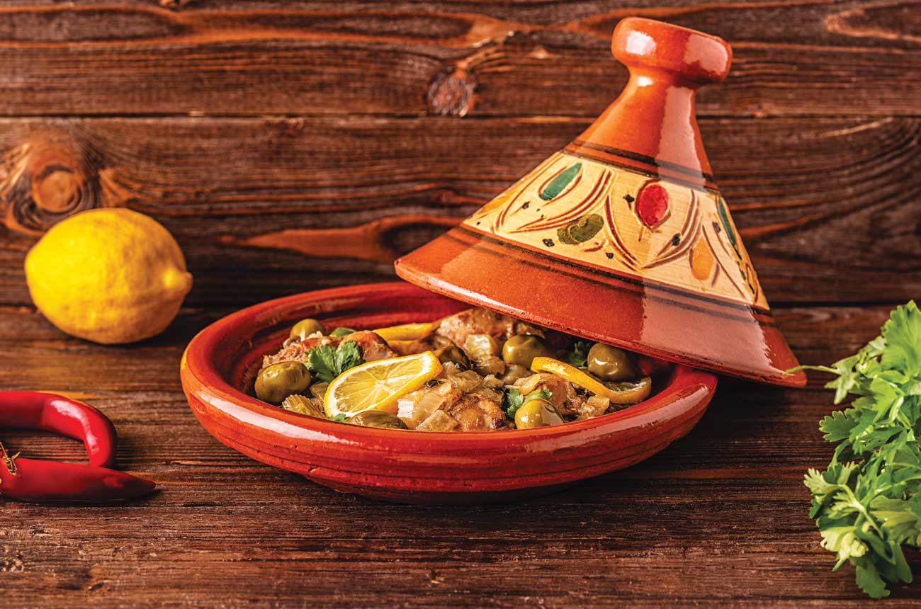 Chicken tagine with preserved lemon and olives