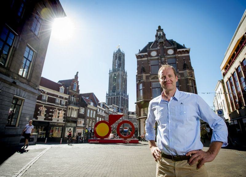Tour de France race director Christian Prudhomme in the centre of Utrecht