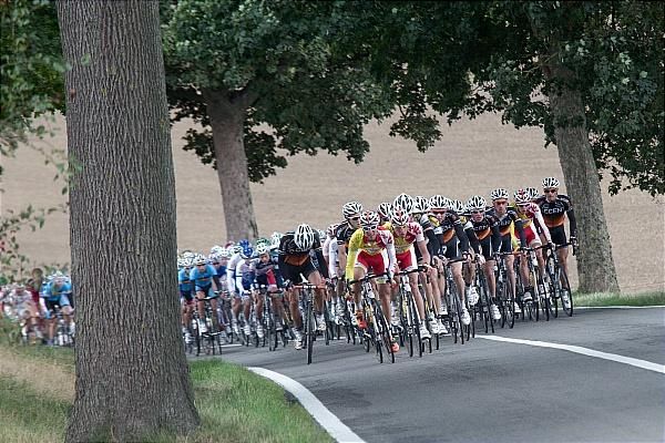 The peloton in action during the 2012 Grand Prix de Wallonie.
