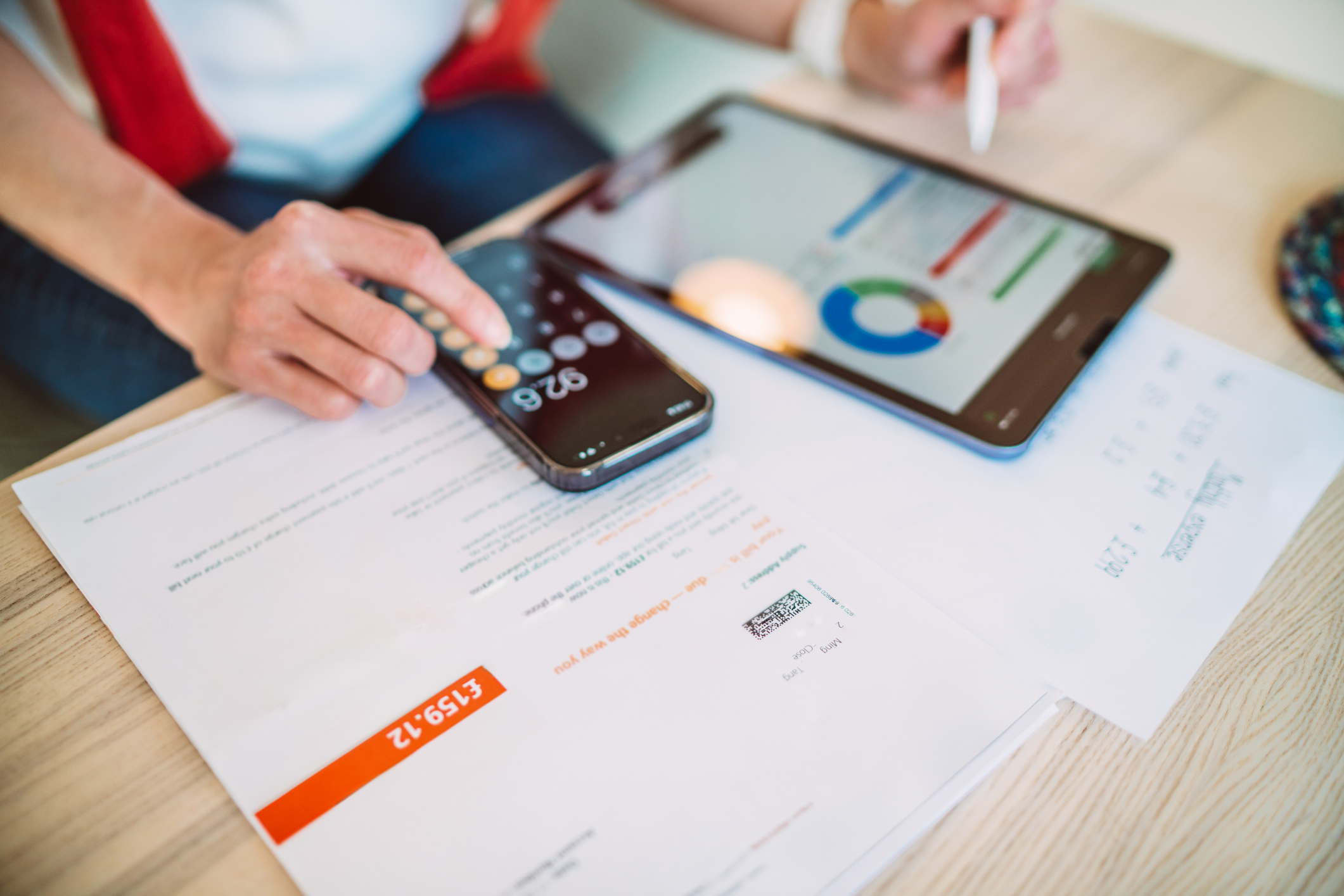 a person using a budgeting app 