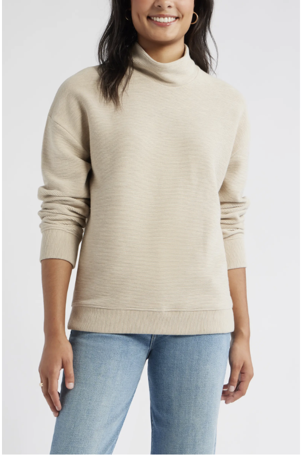 Caslon&amp;lt;sup&amp;gt;&amp;reg;&amp;lt;/sup&amp;gt;, Mock Neck Ottoman Sweatshirt (Was $80)
