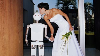 woman marrying robot