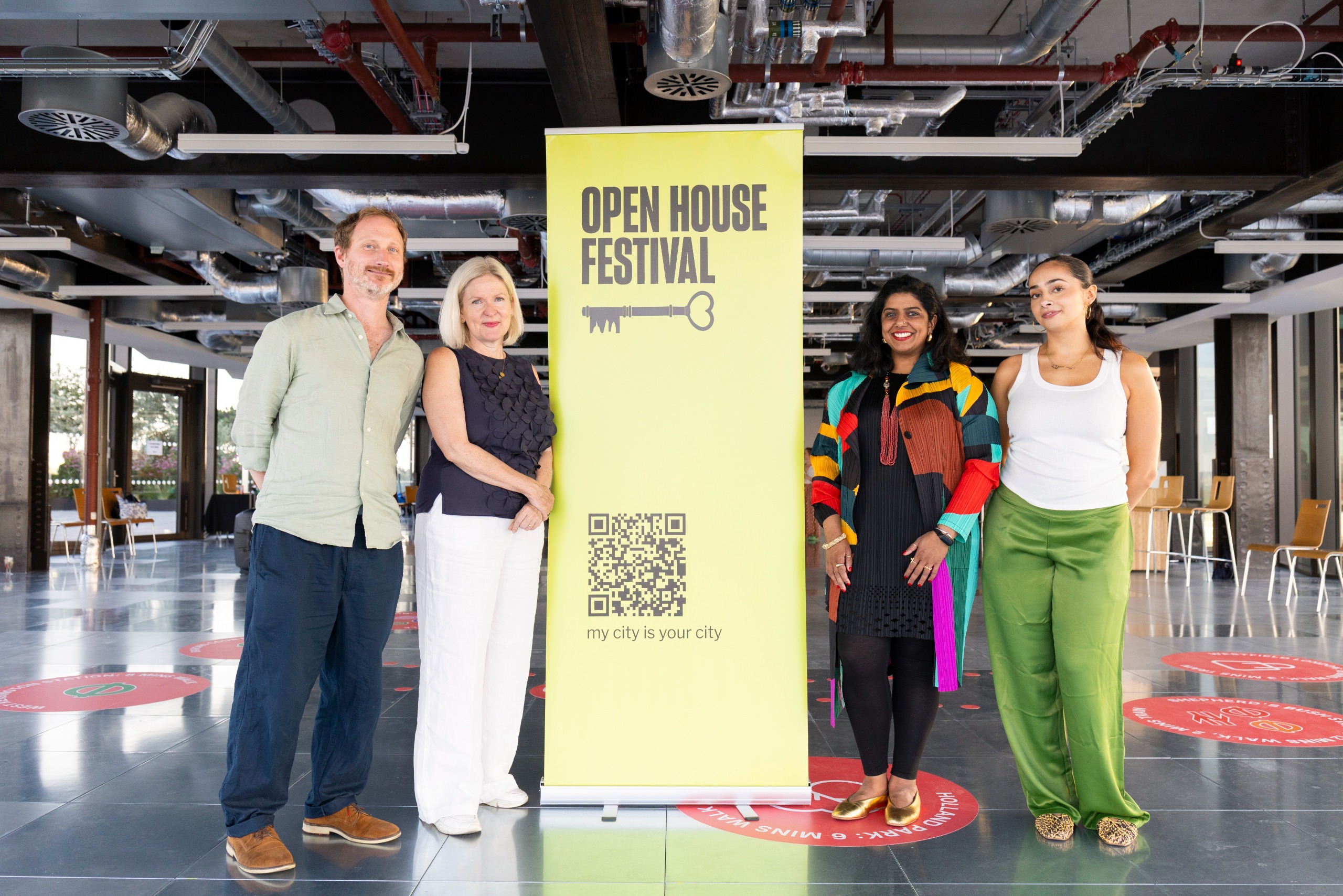 Manijeh Verghese, Open City CEO, with team members