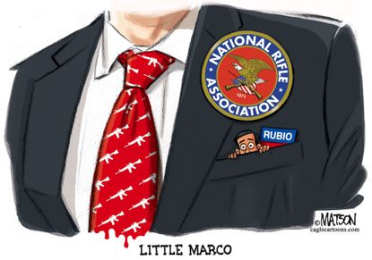 Political cartoon U.S. Marco Rubio NRA