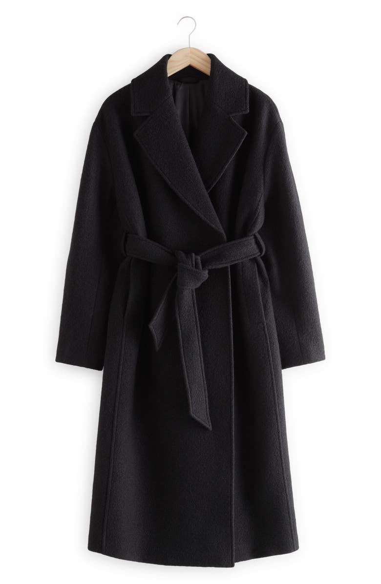 Belted Wool Wrap Coat