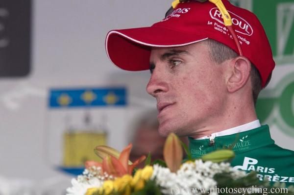 Race leader Samuel Dumoulin (Cofidis).