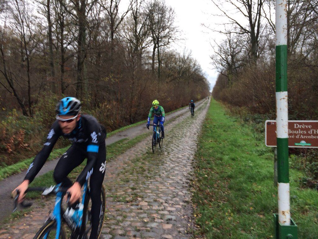 Luke Rowe studies the Forest of Arenberg