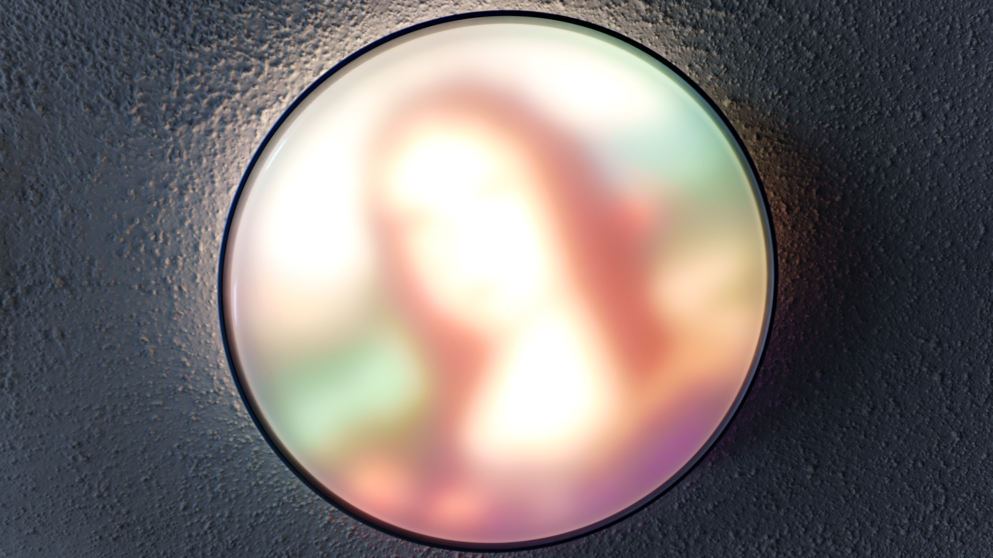 The Govee Ceiling Light Ultra showing DaVinci's Mona Lisa