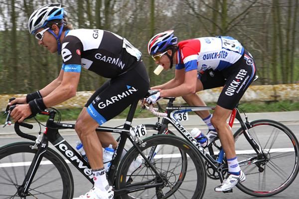 Heinrich Haussler (Garmin Cervelo) and Niki Terpstra (Quick Step)
