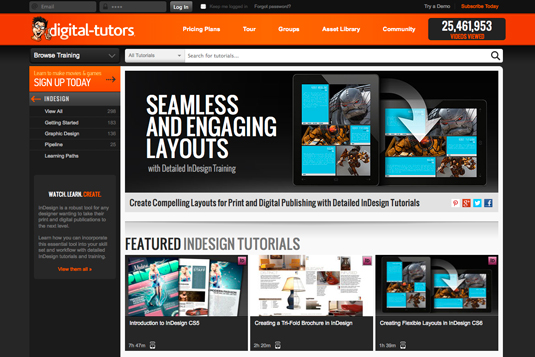 Access nearly 300 InDesign tutorials at video-based training resource Digital Tutors