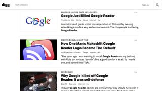 Digg Google Reader