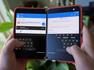 Swiftkey Spanned Typing Surface Duo