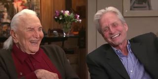Kirk Douglas and Michael Douglas in interview (2014)