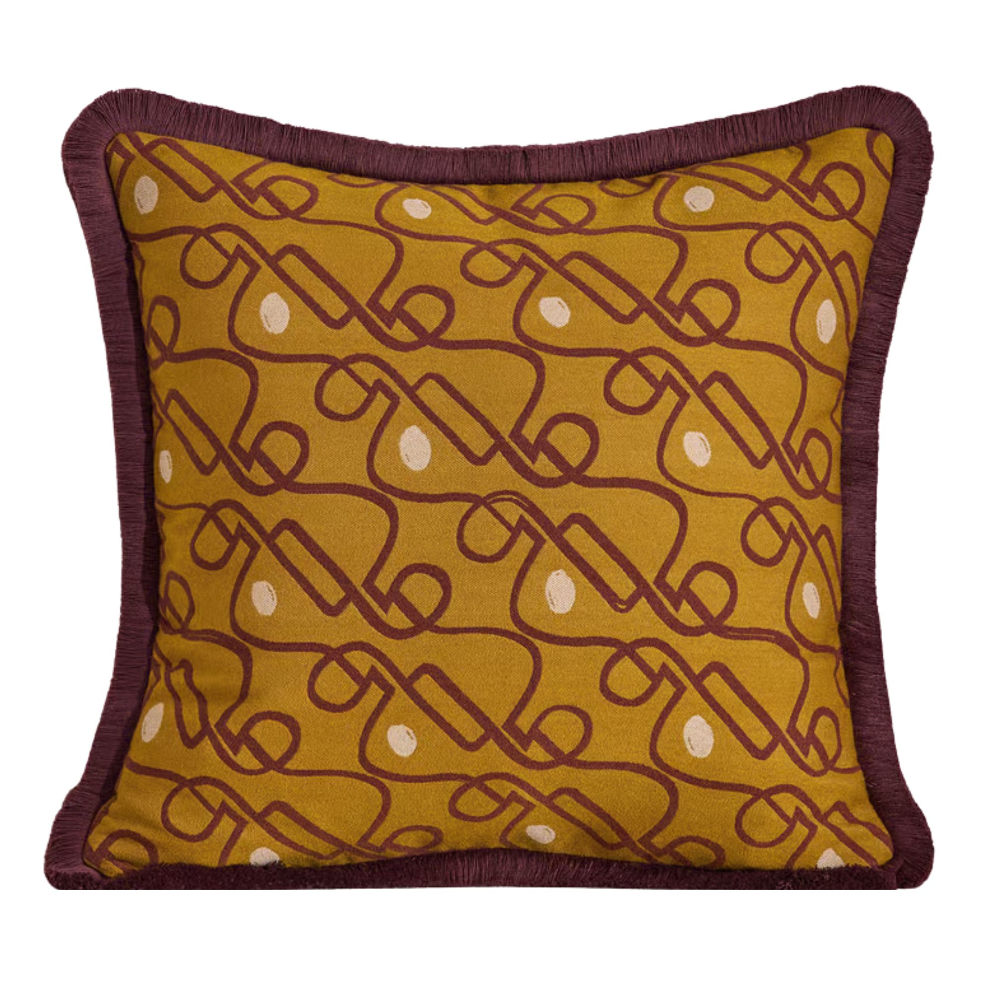 Soho Home, Tilney Square Cushion in Ochre
