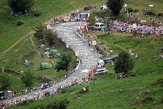The Dutch fans swarm Alpe d'Huez