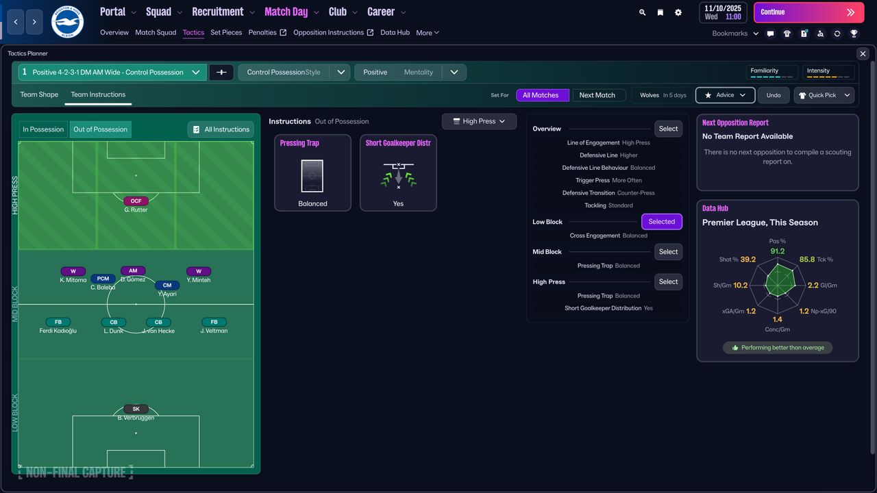 Screenshots from FM26
