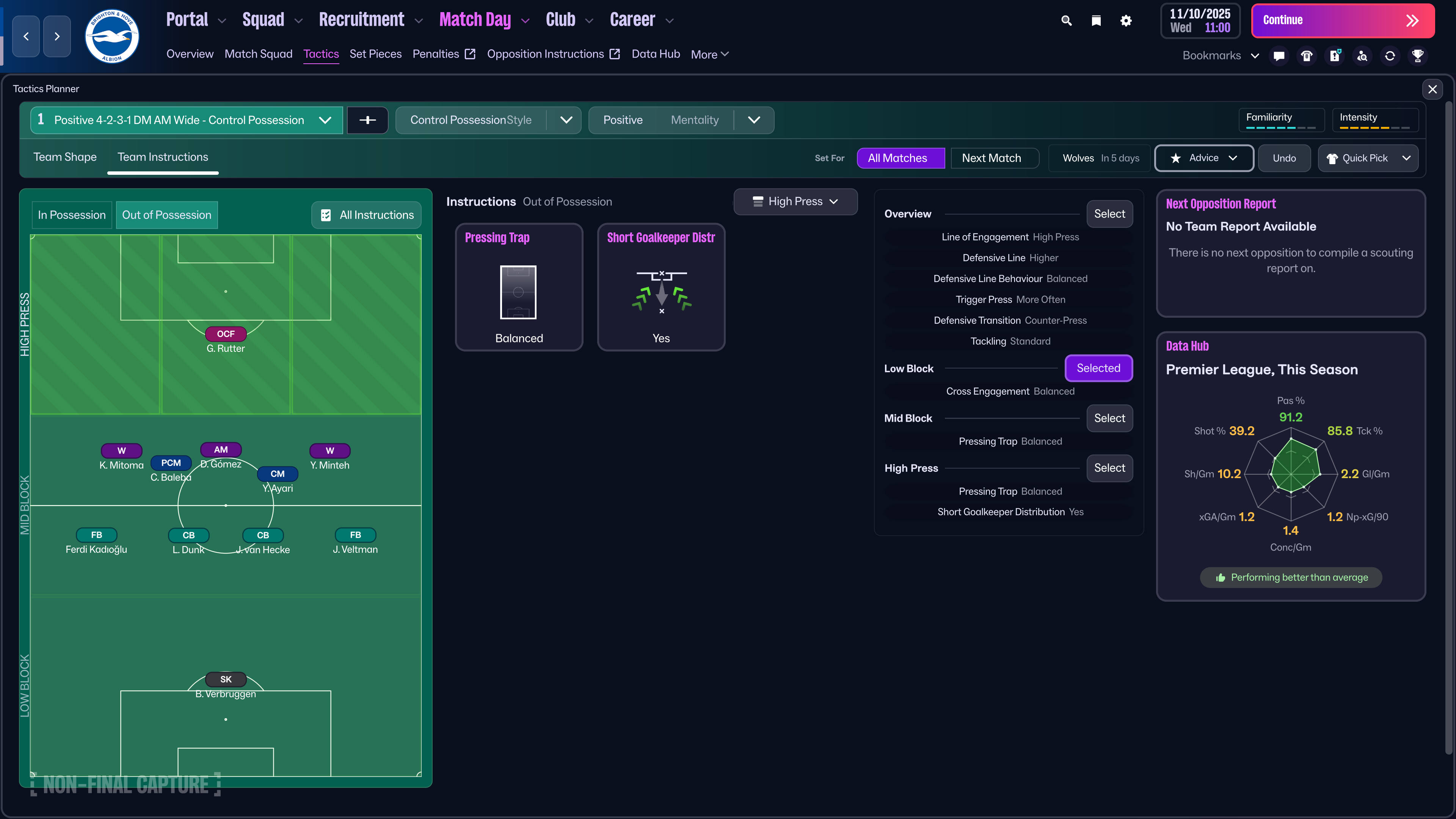 Screenshots from FM26