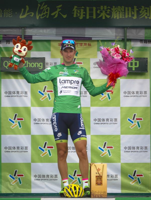 Sacha Modolo in the green jersey.