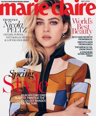 Nicola Peltz on cover of Marie Claire