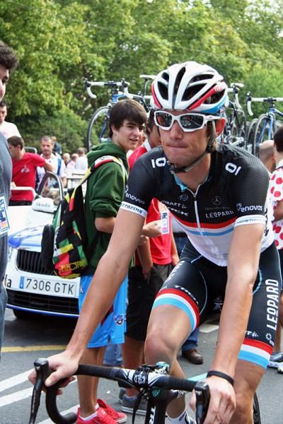 Luxembourg champion Fr&auml;nk Schleck Leopard Trek)