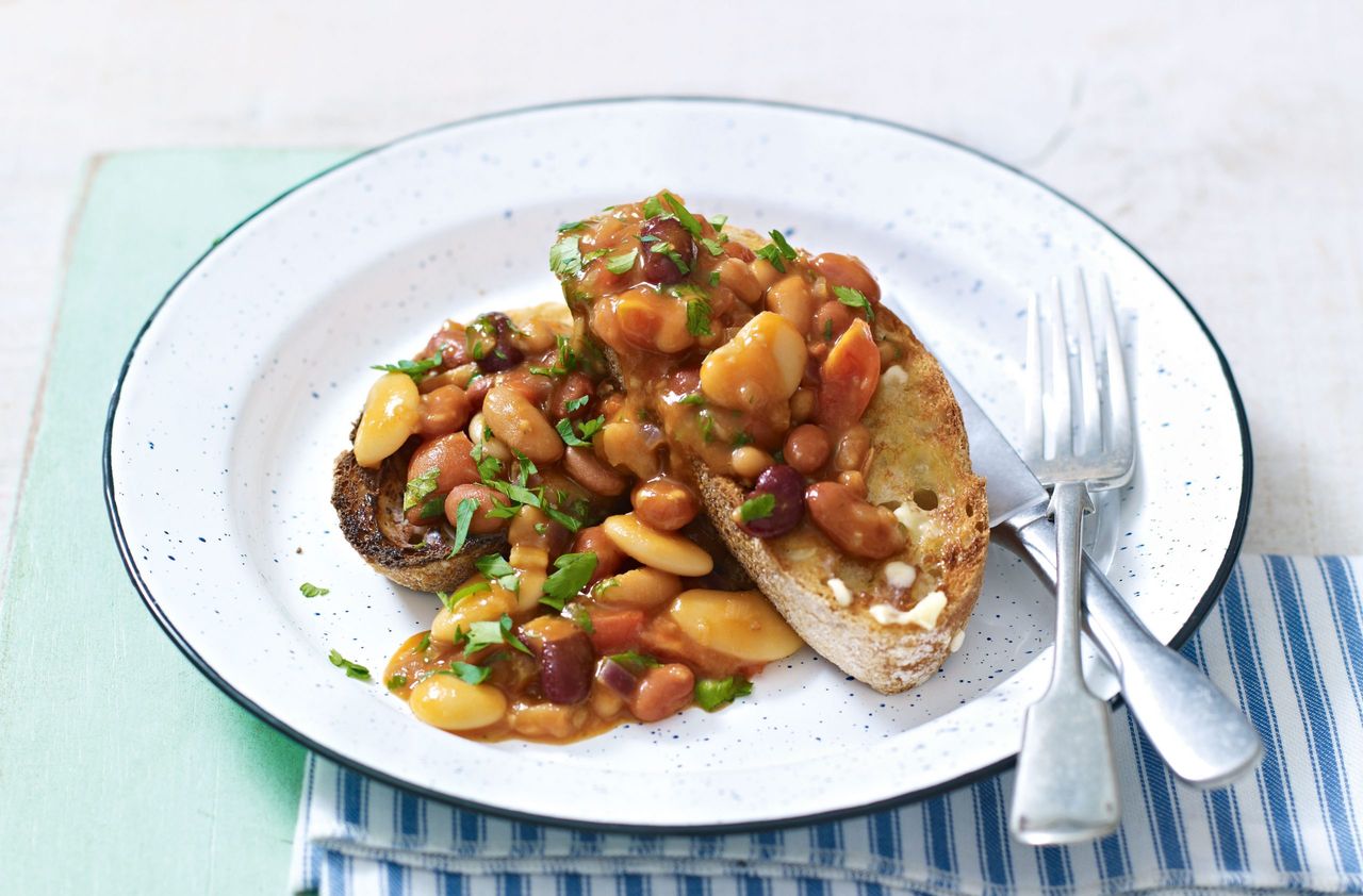 Homemade beans on toast