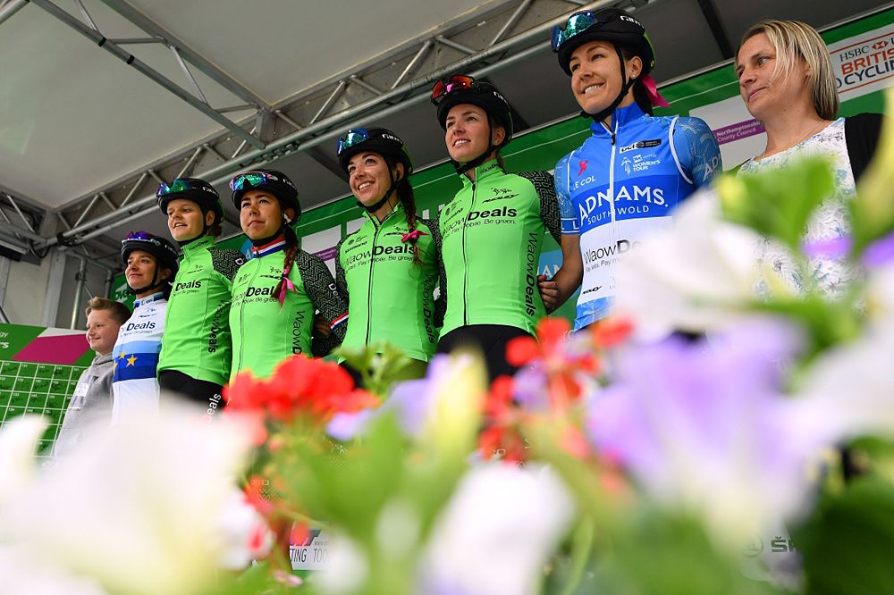 Waowdeals at the start of stage 2 of the OVO Energy Women's Tour