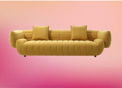 yellow 3 seater sofa