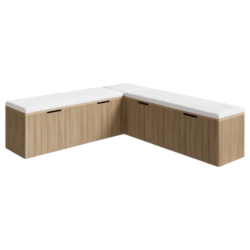 Wayfair, L-shape Storage Bench With Cushioned Seating