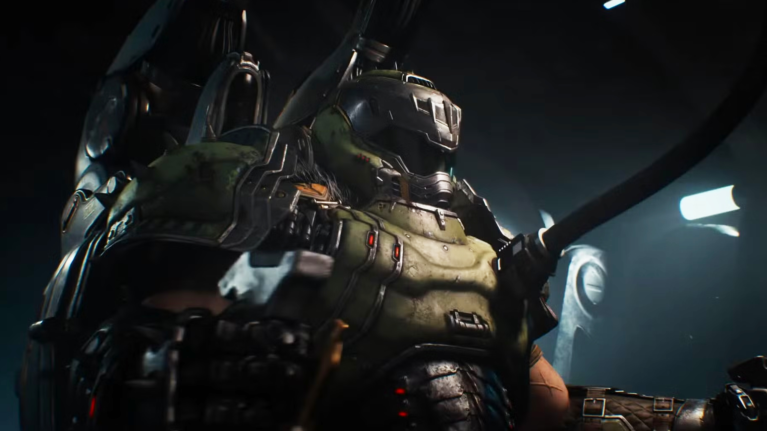 Doom: The Dark Ages Hellbreaker secret collectible - The Doom Slayer piloting an Atlan mech.
