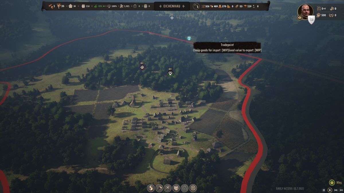 Manor Lords regional wealth - Trading point