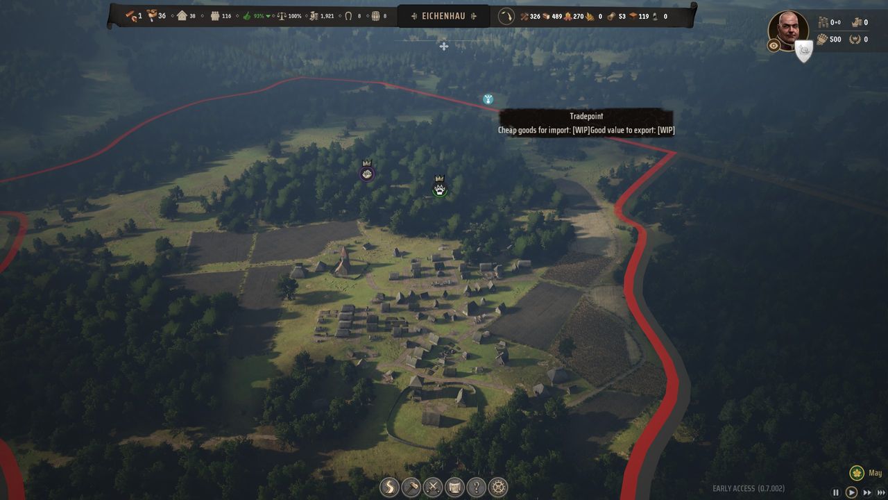 Manor Lords regional wealth - Trading point