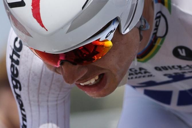 Tony Martin (Omega Pharma Quick Step) pushes through the pain of the ITT