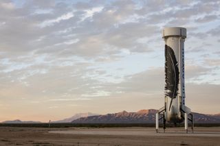 Blue Origin’s New Shepard Rocket After Landing