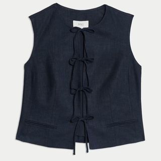 M&S Tie Front Waistcoat