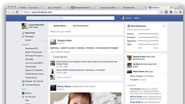 Chrome plug-in lets lets Facebook users manipulate News Feed emotions