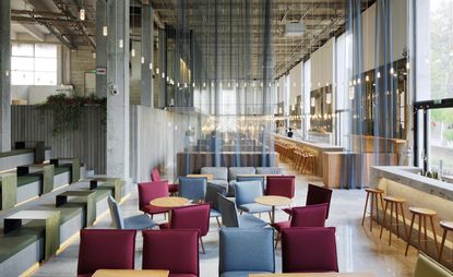 Interior of restaurant in Paris