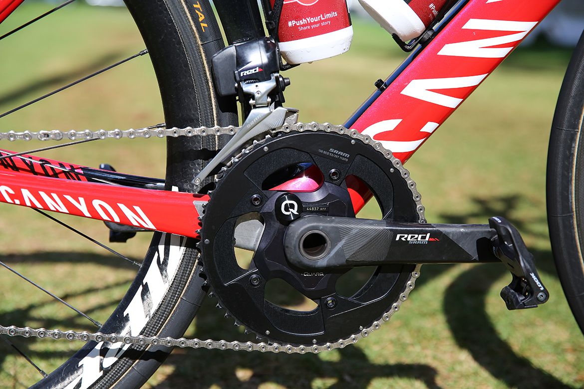 Quarq power meters on Katusha Alpecin's SRAM Red crankset