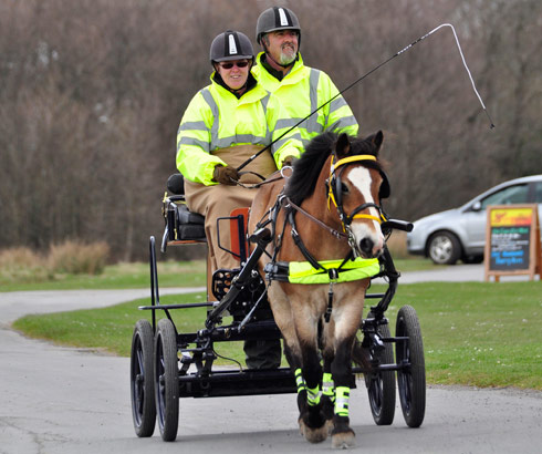 Excellent use of high viz on a carriage