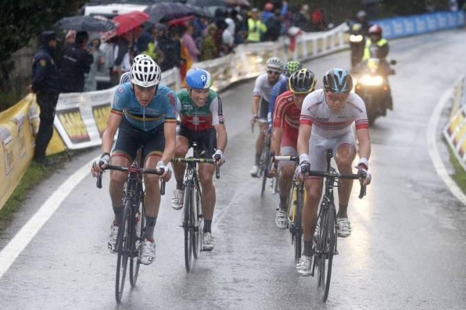 Tim Wellens (Belgium) and Edvald Boasson Hagen (Norway) led the small break
