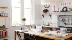 picture of modern kitchen with christmas decorations