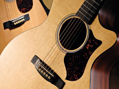 This guitar may use cheaper woods, but its construction is impressive.