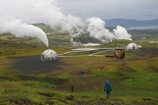 Geothermal wells in Iceland, tapping Earth\'s natural power.