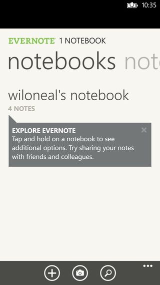 Evernote for Windows Phone 8